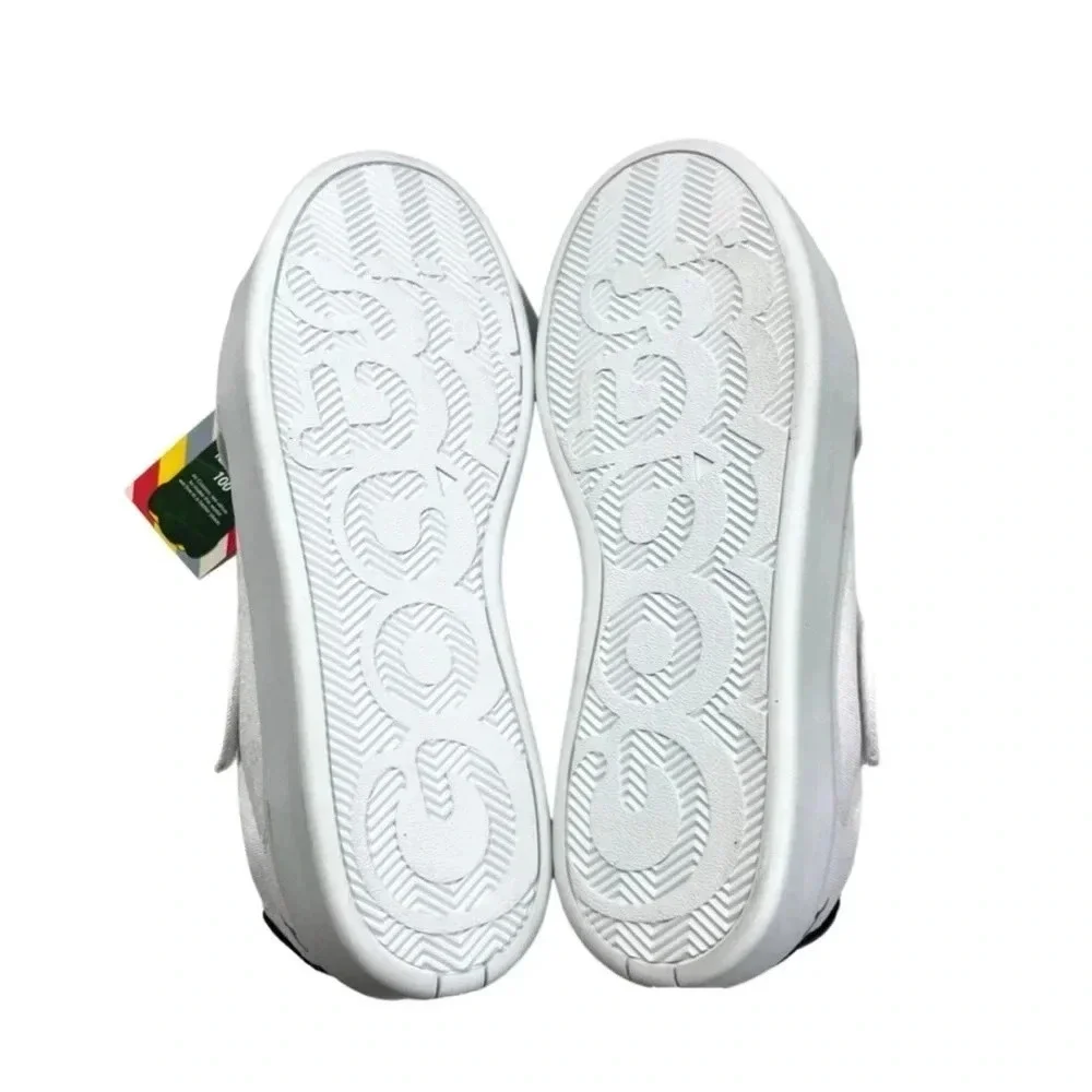 GOATS The 728 Women’s White Platform Sneakers Cross Straps Slip On Size 9 NWT